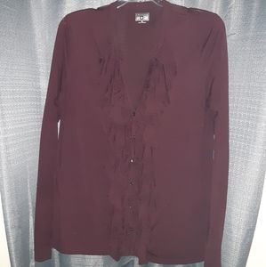 Converse One Star XL long sleeve purple/merlot color blouse **see pix/meas**